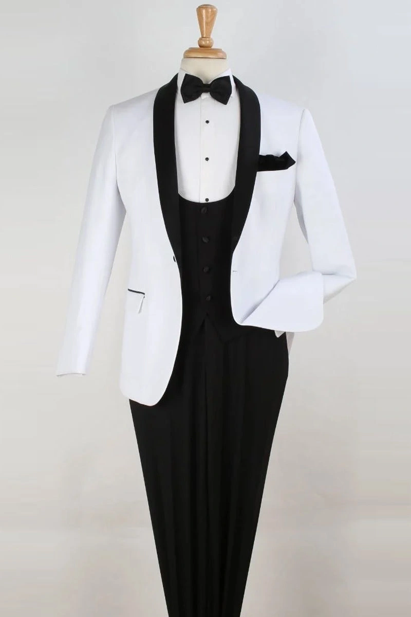 Classic White Scoop Vest – Elevate Your Tuxedo Look Tonight!
