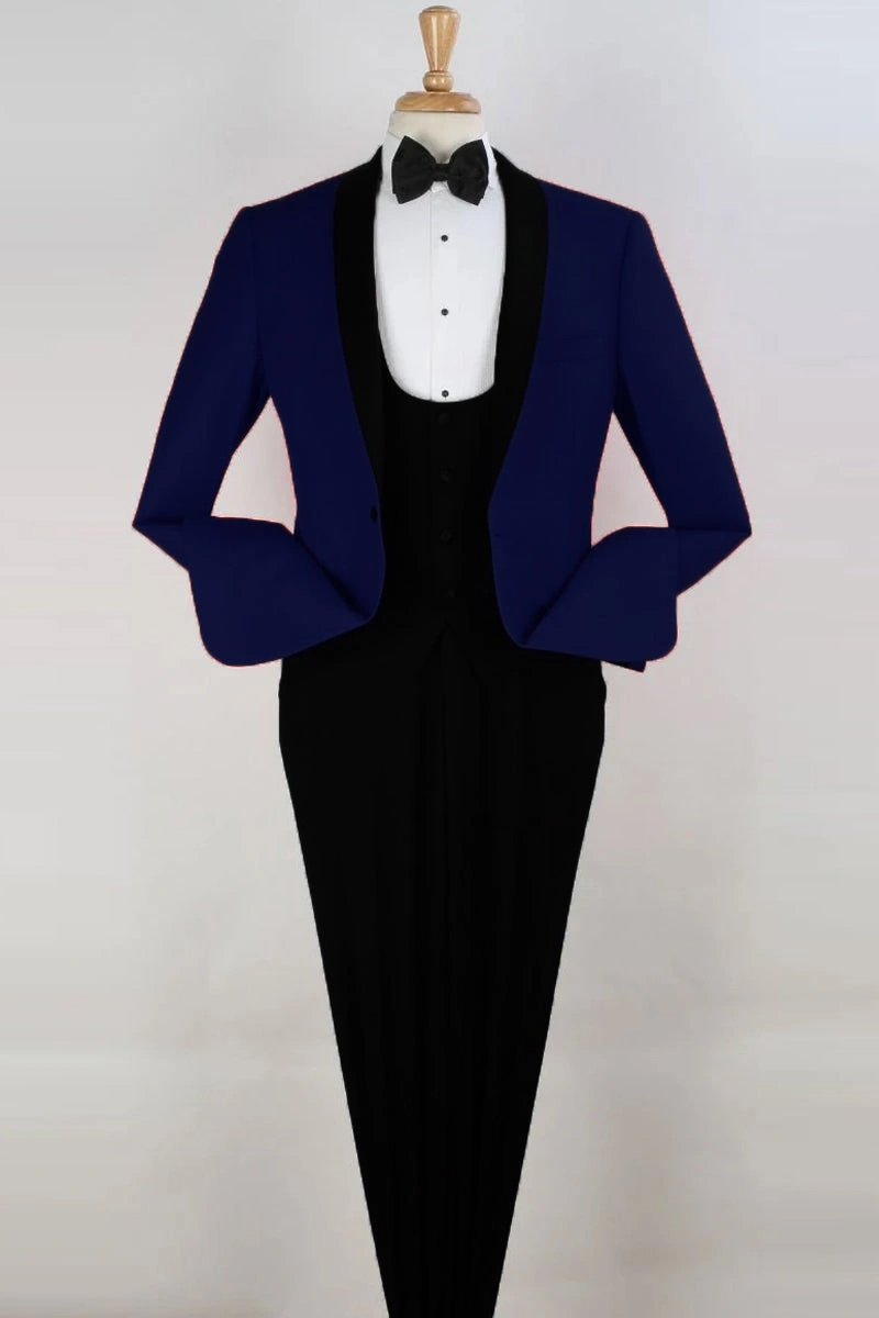 Blue Velvet Shawl Tux: One Button Wonder for the Modern Gentleman